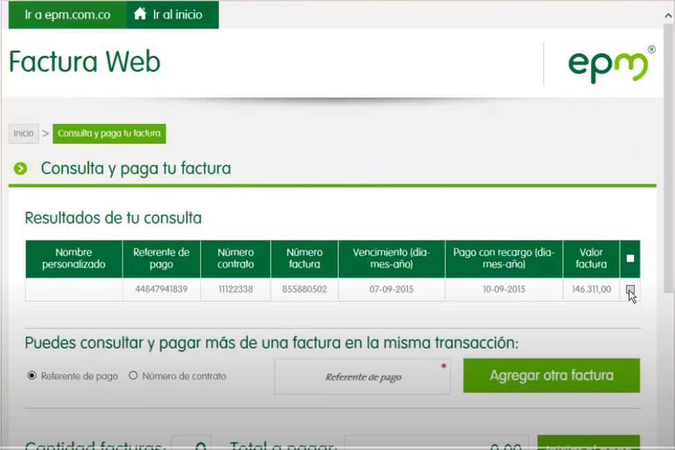 Factura EPM así puede descargar y pagar en línea