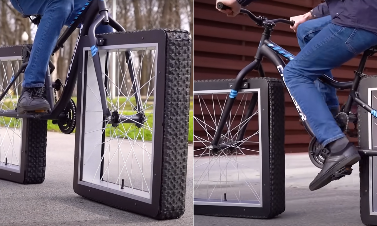 Bicicleta de ruedas cuadradas cómo funciona este invento