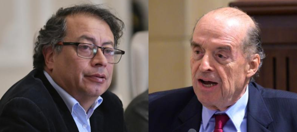 Gustavo Petro, presidente de la República, y Álvaro Leyva, ministro de Relaciones Exteriores.