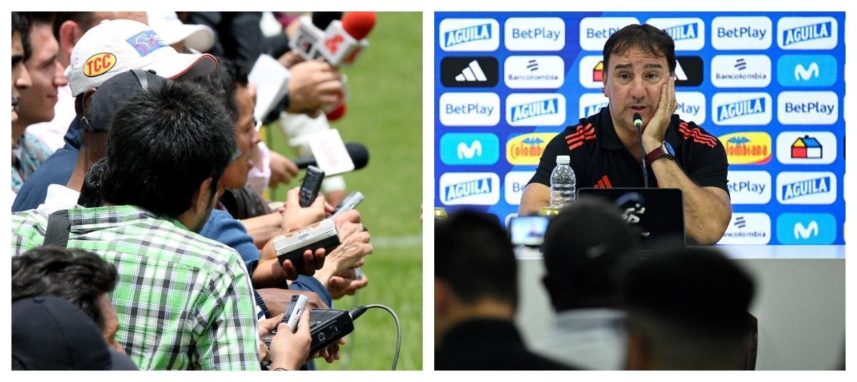 Néstor Lorenzo y la prensa.