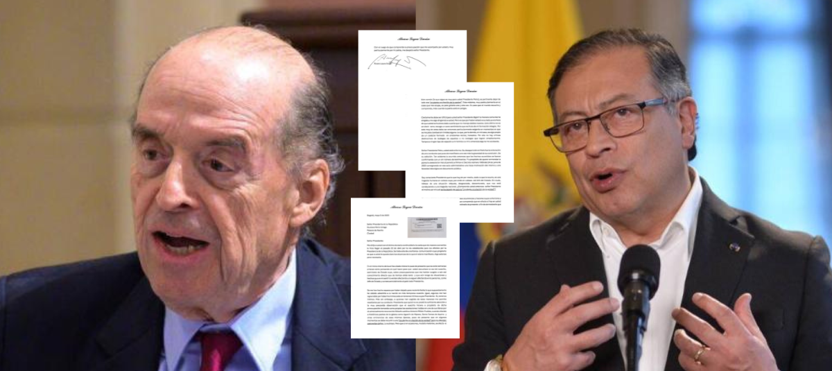 El excanciller Álvaro Leyva y el presidente Gustavo Petro