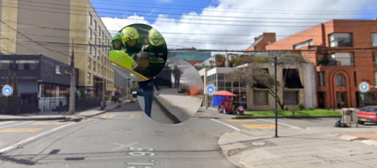 Balacera cerca al parque de la 93 de Bogotá.