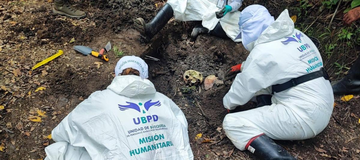 Así, la Unidad de Búsqueda de Personas dadas por Desaparecidas recuperó restos óseos de dos cuerpos en Jamundí
