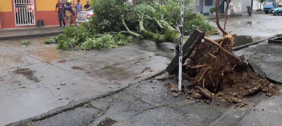 Emergencia | Cali volvió a quedar colapsada por fuertes lluvias: en el oeste, vendaval quebró vidrio de una ventana