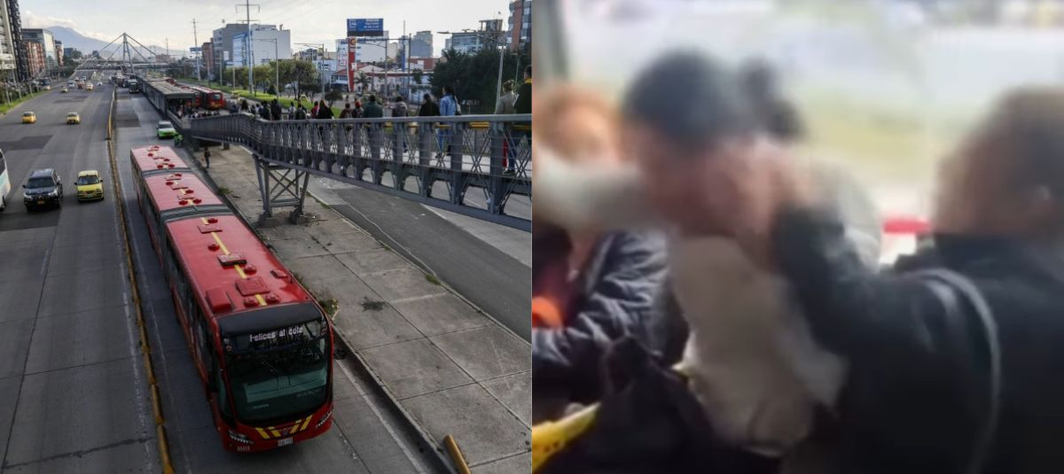 VIDEO | Dos mujeres se fueron a los golpes en TransMilenio por un puesto y pasajero tuvo que intervenir: 'Debería darles pena'