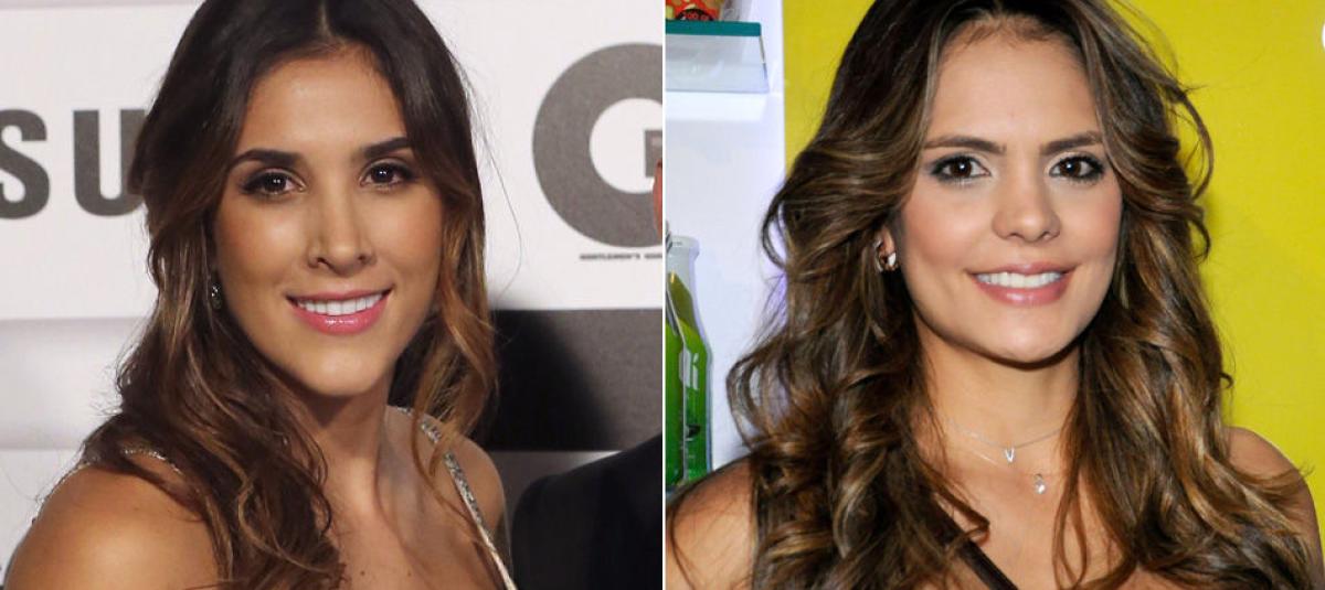 La modelo y empresaria Daniela Ospina y la modelo Vaneza Peláez.