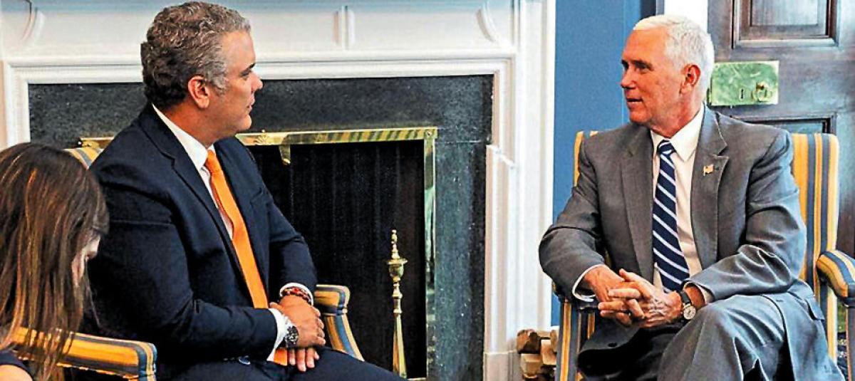 Duque, de 41 años, se reunió el jueves con el vicepresidente Mike Pence.