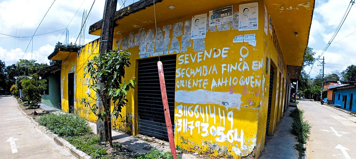 Así se ve el barrio Magdalena, en Cáceres, despoblado como consecuencia de la guerra. Nadie se atreve a comprar los predios en esta zona.