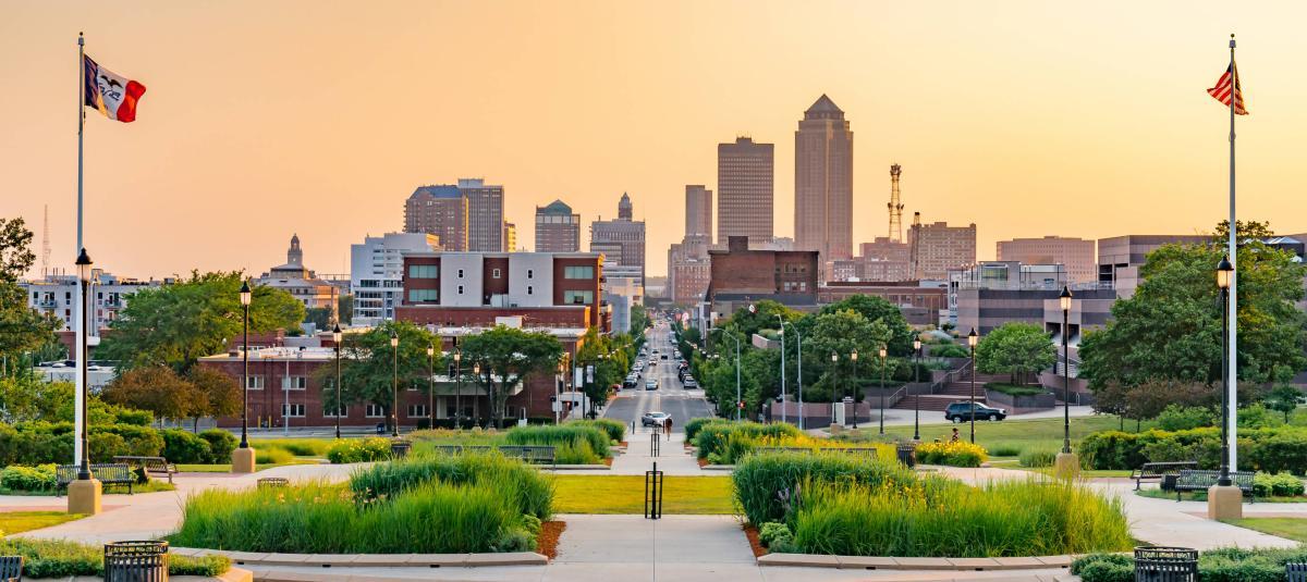 Atardecer en Des Moines.