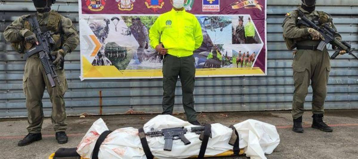 Anderson Perlaza Caicedo, alias Borojó, jefe de la estructura crimianl 'Guerrillas Unidas del Paífico' fue muerto por la Policía.