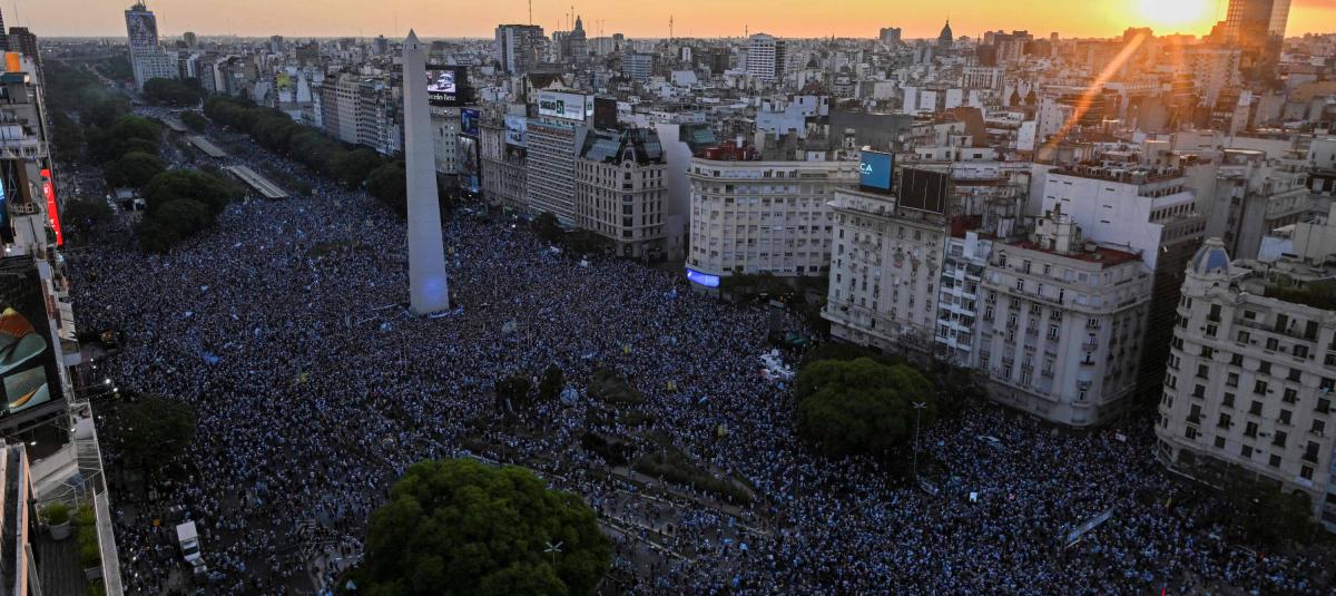 La gigantesca celebración de los hinchas de Argentina en el Obelisco
