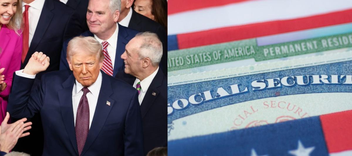 Presidente Donald Trump y tarjeta dorada
