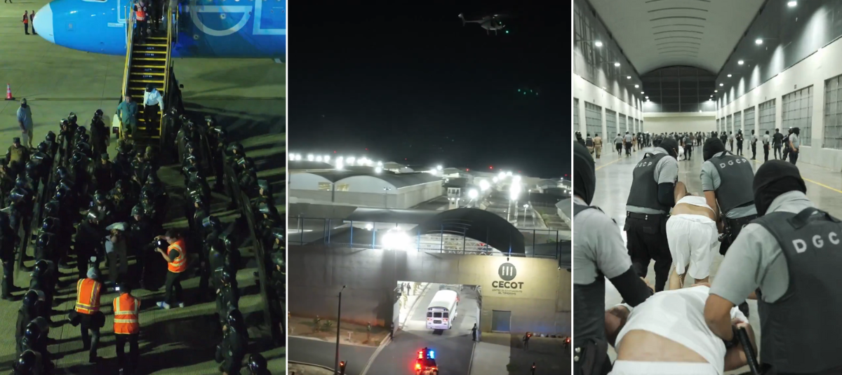 El Salvador recibe a 238 miembros del Tren de Aragua deportados por Estados  Unidos