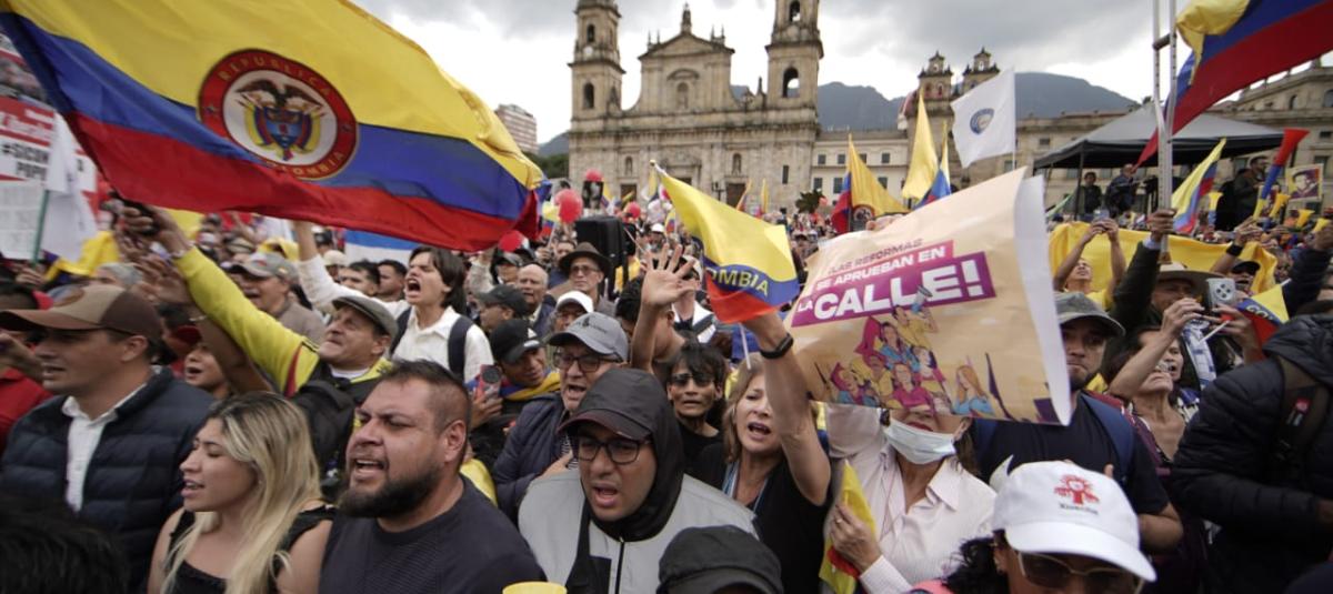 Así fue la jornada de marchas convocadas por Petro en Bogotá.