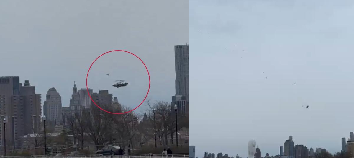 Helicóptero se accidentó en río Hudson de Nueva York.