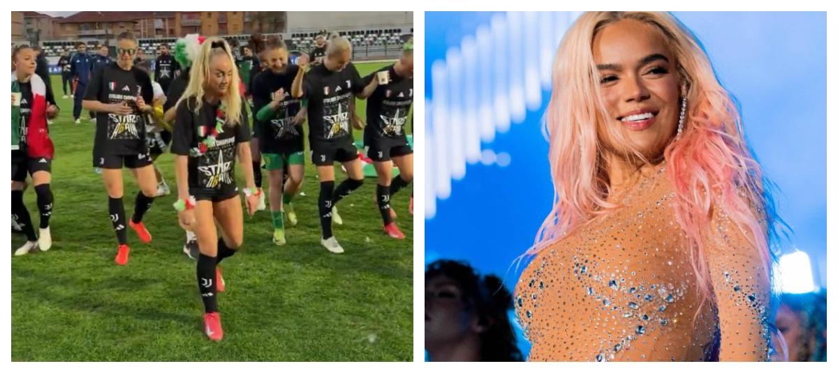 Juventus femenino y Karol G.