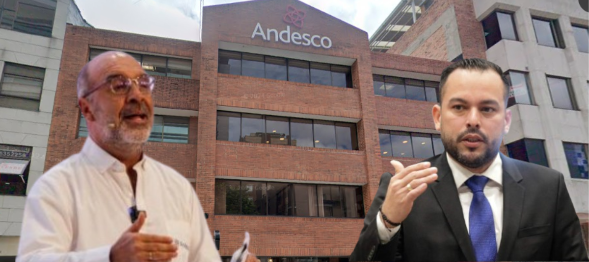 El presidente de Andesco, Camilo Sánchez; y el ministro de Minas y Energía Edwin Palma.