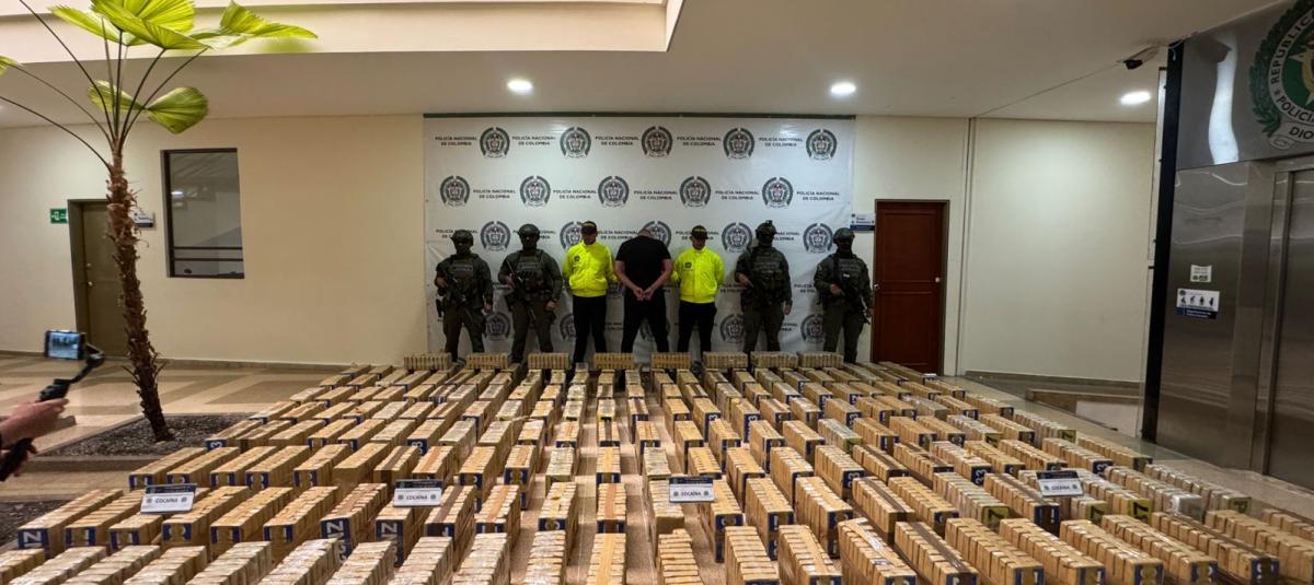La droga incautada en el aeropuerto de Quindío, Armenia.
