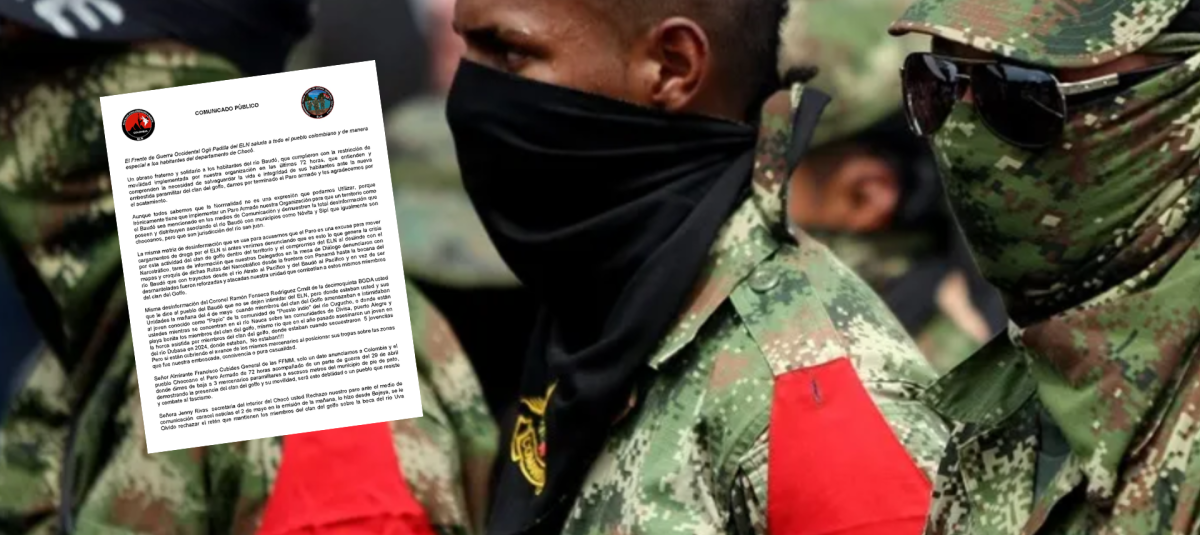 Se levantó paro armado del Eln en el Chocó tras tres días; 32.000 personas de la región se habrían visto afectadas
