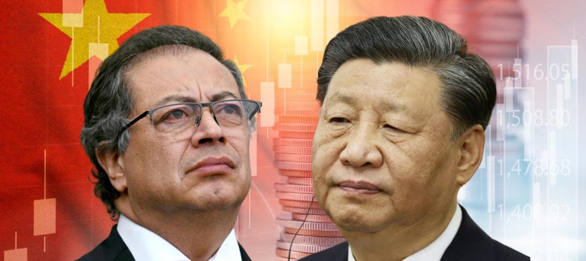 Gustavo Petro y Xi Jinping, presidentes de Colombia y China
