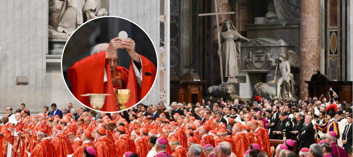 Cardenales en la misa previa al cónclave