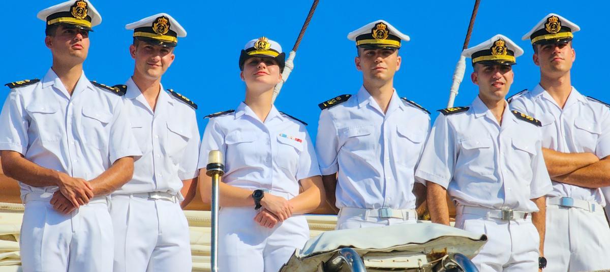 La princesa Leonor de Borbón como guardia marina española, de visita en Cartagena