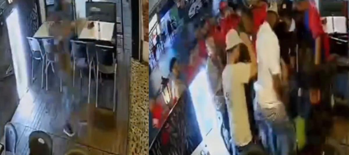 Brutal golpiza a presunto ladrón en Medellín.