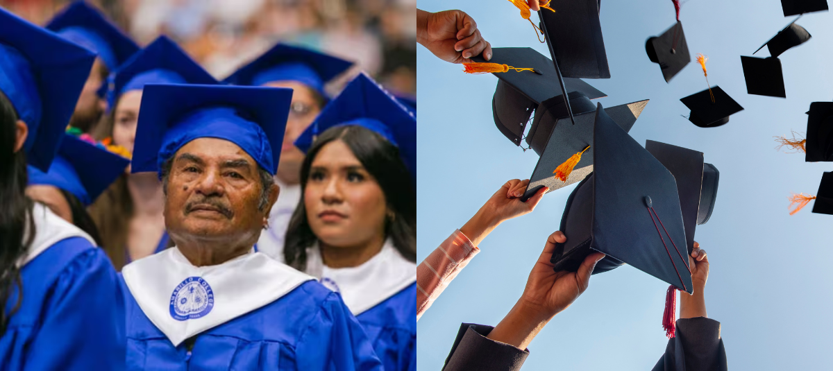 El migrante latino que logró graduarse de la universidad en Estados Unidos a los 83 años