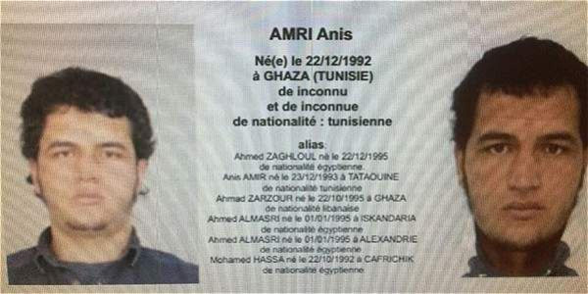 Anis Amri, tunecino de 24 años, era vigilado por las autoridades de Berlín hasta el pasado septiembre.