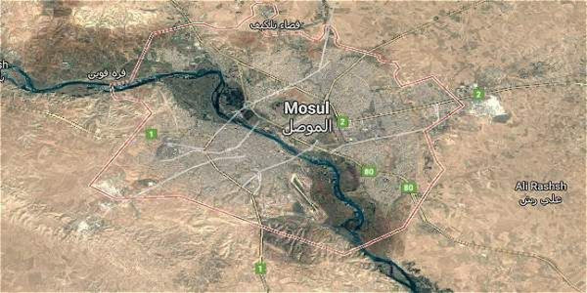 Mosul, ubicada al este del río Tigris, cayó en manos de los yihadistas en el 2014.