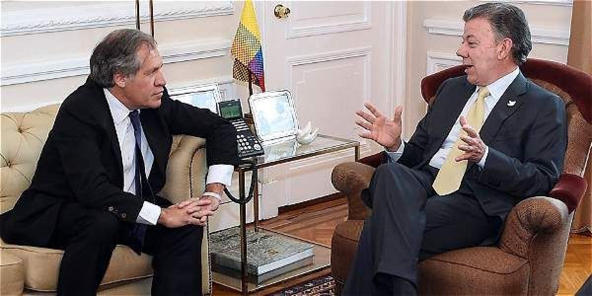 El secretario General de la OEA, Luis Almagro, se reunió este jueves con el presidente Juan Manuel Santos en la Casa de Nariño.
