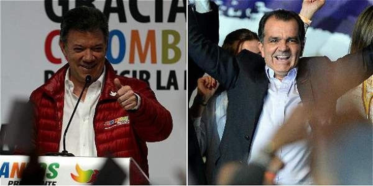 Juan M. Santos fue reelegido presidente en las pasadas elecciones; Óscar Iván Zuluaga hace campaña para la Presidencia en el 2014.