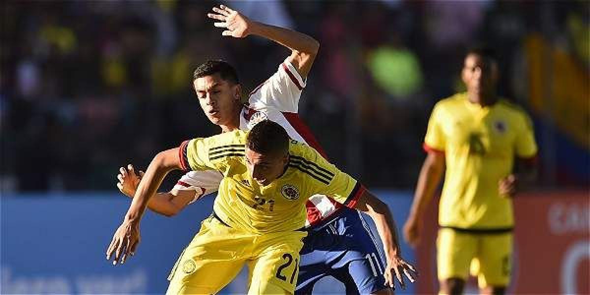 Acción del juego entre Colombia y Paraguay.