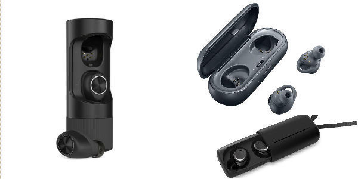 A la izquierda: Audífonos de Motorola (US$ 199). A la derecha, arriba: Los Icon X (US$ 199) vienen en tres colores. Abajo, The Headphone de Bragi (US$ 119).
