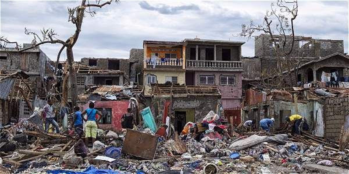 La ciudad haitiana de Jeremie, en el oeste del país, que junto con Les Cayes sufrió la mayor destrucción por el huracán de categoría 4.