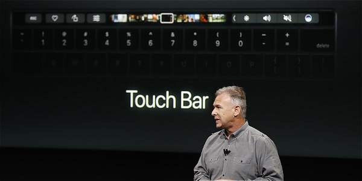 La nueva barra táctil viene integrada al teclado.