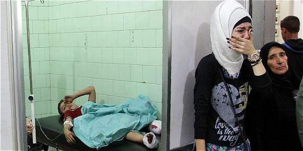 Un niño sirio recibe tratamiento en un hospital situado en la zona controlada por el régimen en la ciudad de Alepo.