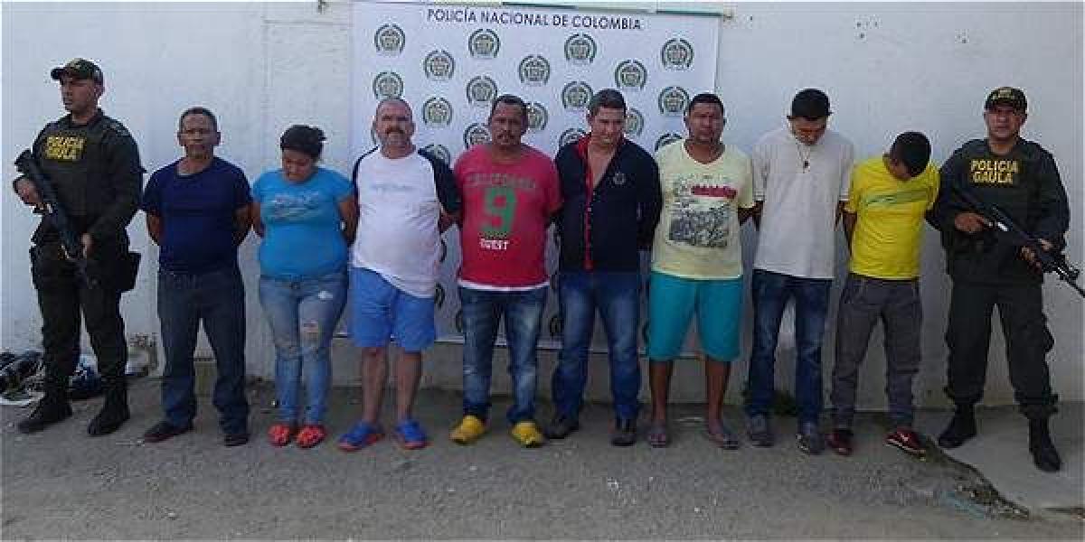 Estos son los integrantes de la denominada banda "Los Chamos", sindicados de los delitos de extorsión y concierto para delinquir.
