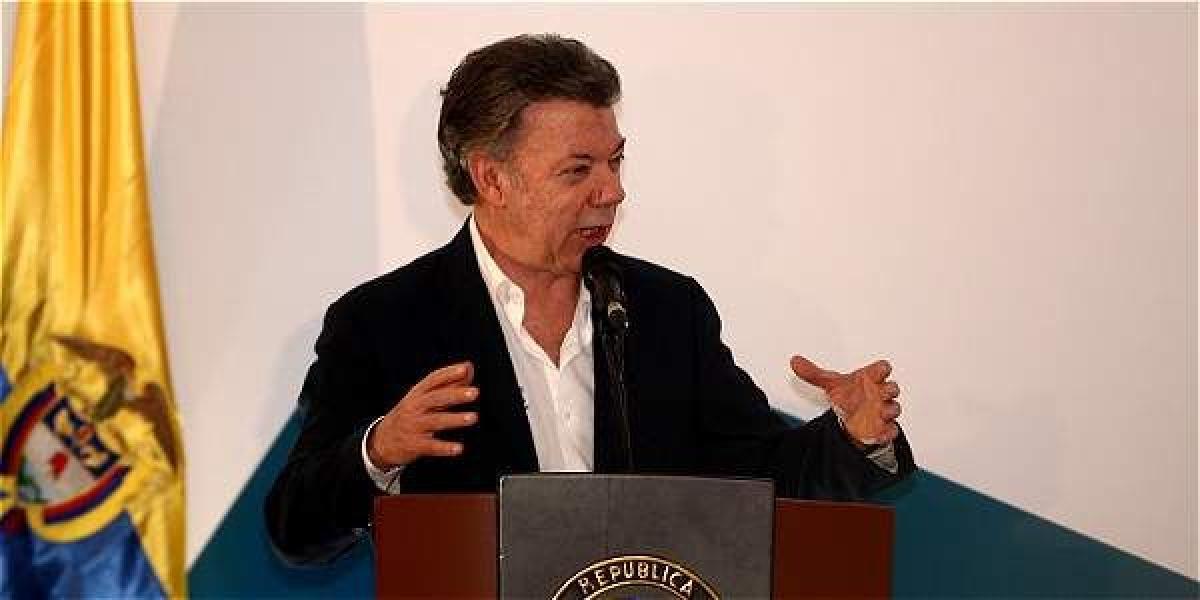 El presidente de la República, Juan Manuel Santos, en la instalación del XVIII Congreso Nacional de Exportadores que se desarrolla hoy en Cali