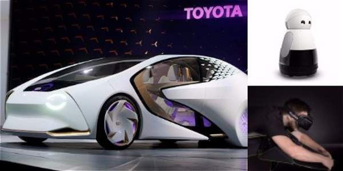 El Toyota Concept i, el robot Kuri y el exoesqueleto de realidad virtual Hypersuit.