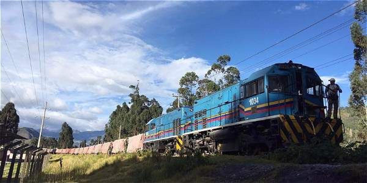 Durante el paro camionero se transportó cemento de la planta de Argos en Sogamoso hasta Bogotá por tren.