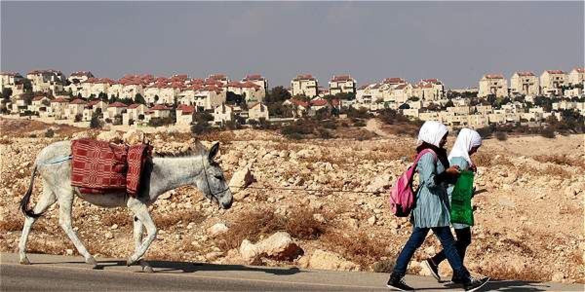 Los palestinos ven cómo, día a día, Israel aumenta el tamaño de sus asentamientos en territorio ocupado. Al fondo, Maale Adumin.