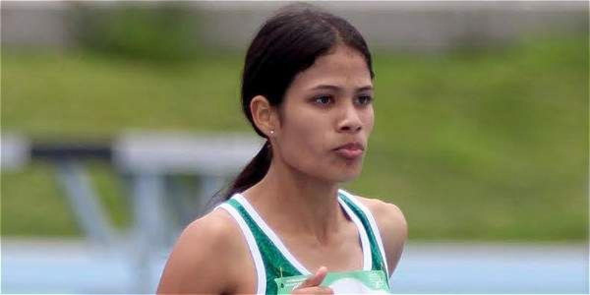Johana Patricia Arrieta, en 800 metros, una de las representantes colombianas en la competencia escolar de Chile.