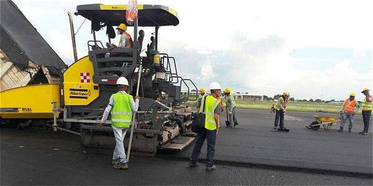 Desde el mes de julio se inició la repavimentación de la pista del Aeropuerto Ernesto Cortissoz de Barranquilla.