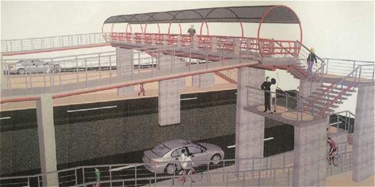 Así quedará el puente peatonal del barrio El Jordán de Tunja