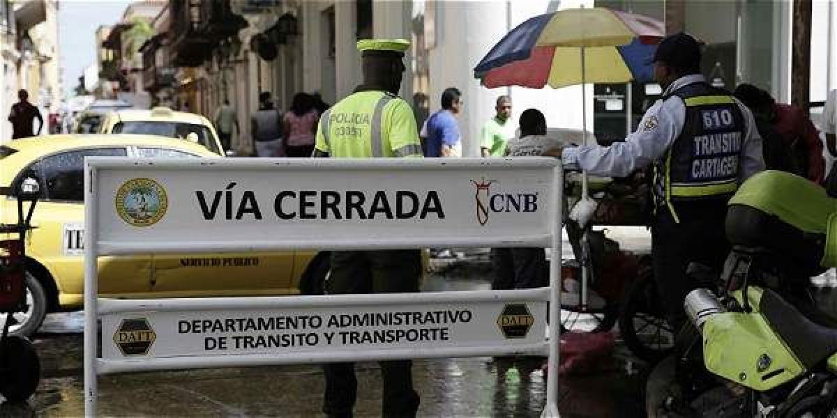 Varias calles de Cartagena fueron cerradas para recibir a los invitados a la Cumbre Iberoamericana, la cual irá hasta mañana.