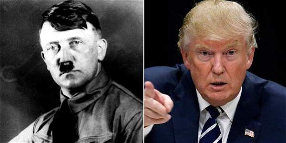 El líder del nacionalsocialismo alemán, Adolf Hitler, y el presidente electo de EE. UU., Donald Trump.