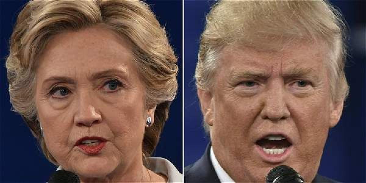 Los candidatos a la presidencia de Estados Unidos, la demócrata, Hillary Clinton (der) y su rival republicano, Donald Trump.