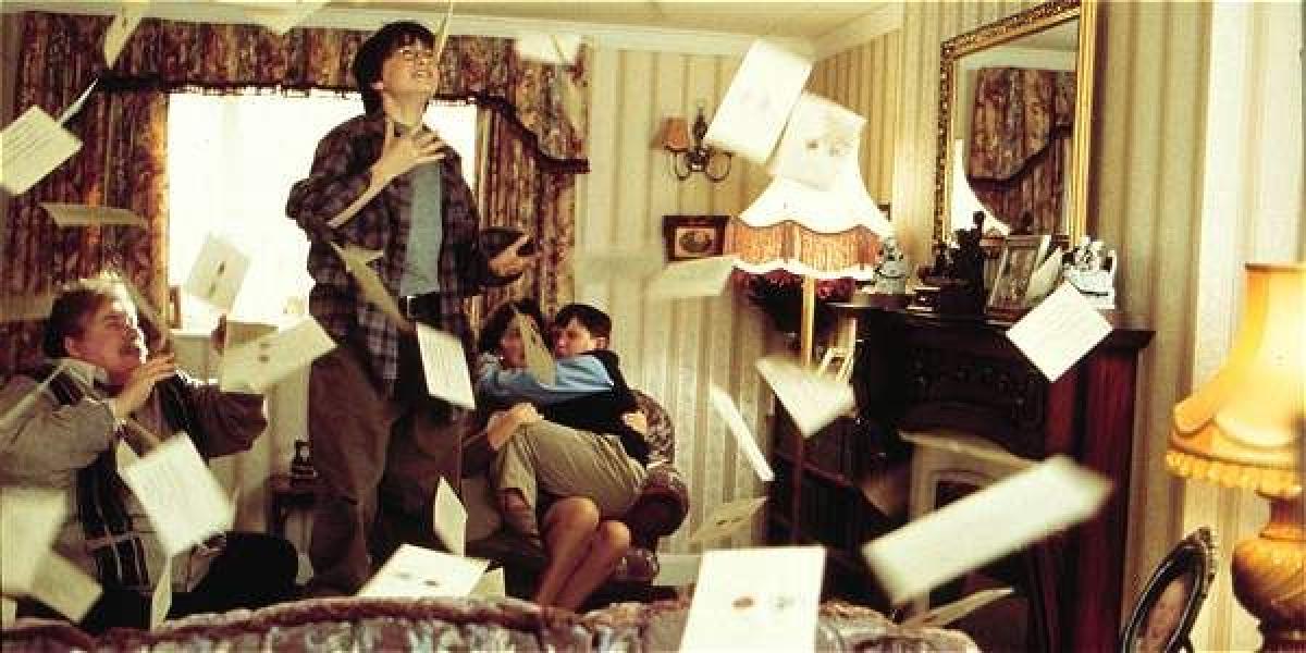 Esta es una de las escenas en la casa de los tíos de Harry.