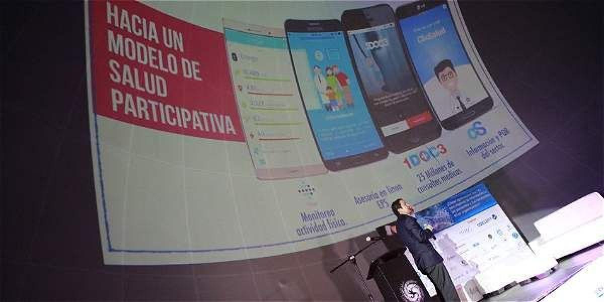 El ministro TIC David Luna presentó el balance de la aplicación ClicSalud, durante el Congreso de Colombiano de Salud Electrónica, que se desarrolló en Maloka, en Bogotá.